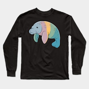 Manatee Art Long Sleeve T-Shirt